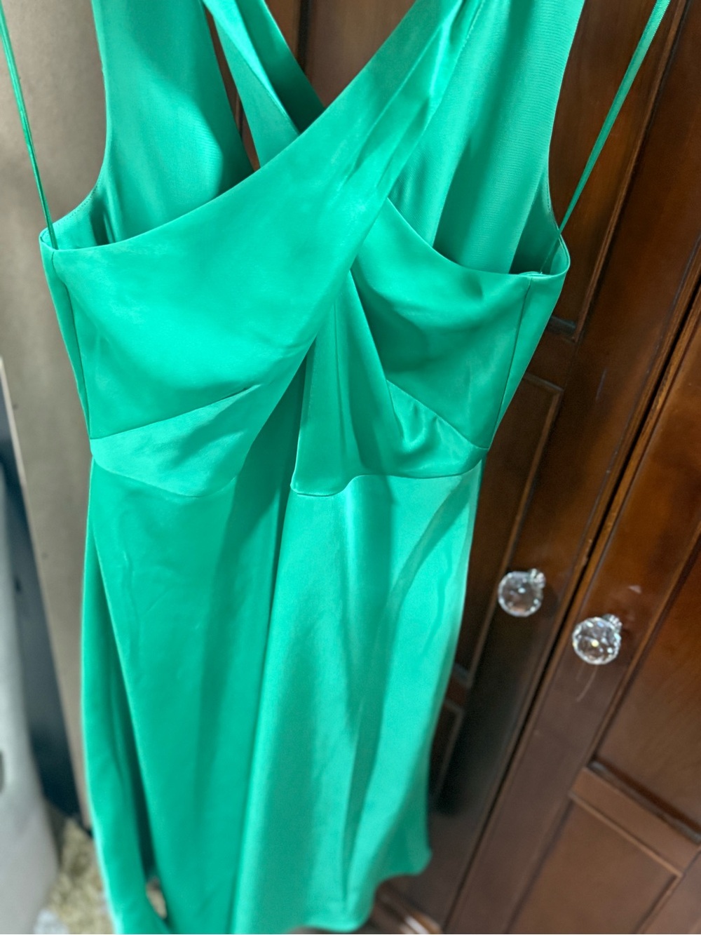 J. Crew Green Cross-Back Midi Dress / size 8 / wedding party / cocktail dress